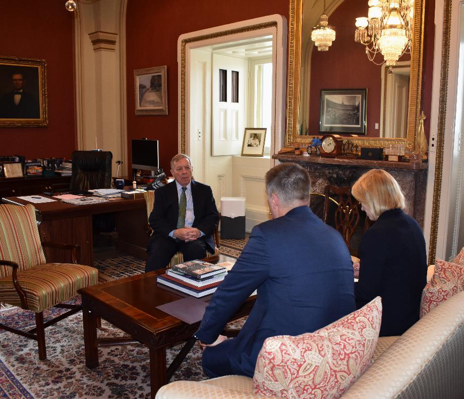 DURBIN MEETS WITH U.S. AMBASSADOR TO UKRAINE, BRIDGET BRINK